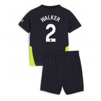 Camiseta Manchester City Kyle Walker #2 Segunda Equipación Replica 2024-25 para niños mangas cortas (+ Pantalones cortos)